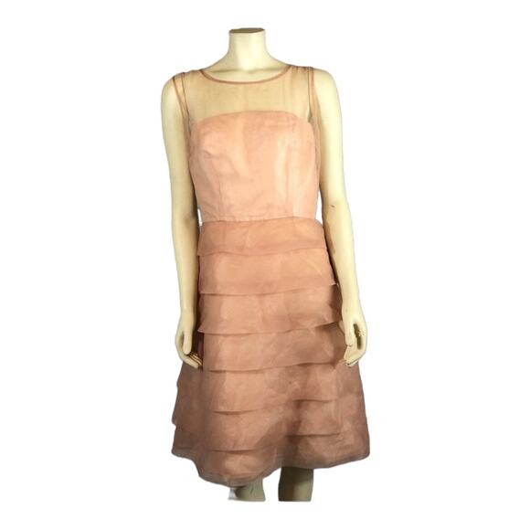 Marc Jacobs fabulous tiered organza sheer sleeveless party dress. size 12 - Picture 3 of 12